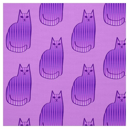 Mitte- des Jahrhundertsmoderne Katze, Orchidee und Stoff (Muster)