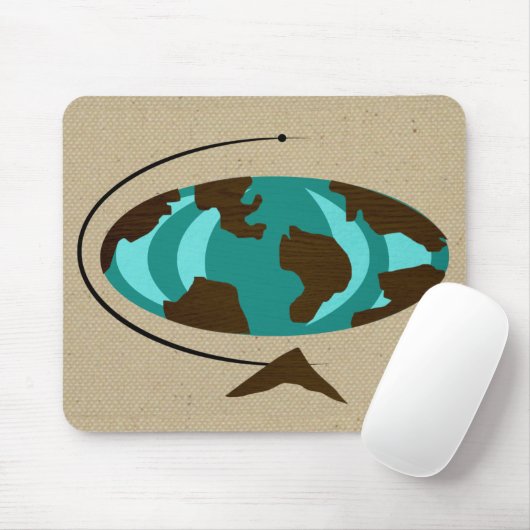 Mitte- des Jahrhundertsmoderne Kugel-Kunst Mousepad (Mit Mouse)