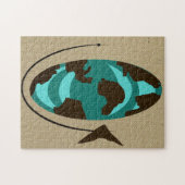 Mitte- des Jahrhundertsmoderne Kugel-Kunst-Puzzle Puzzle (Horizontal)