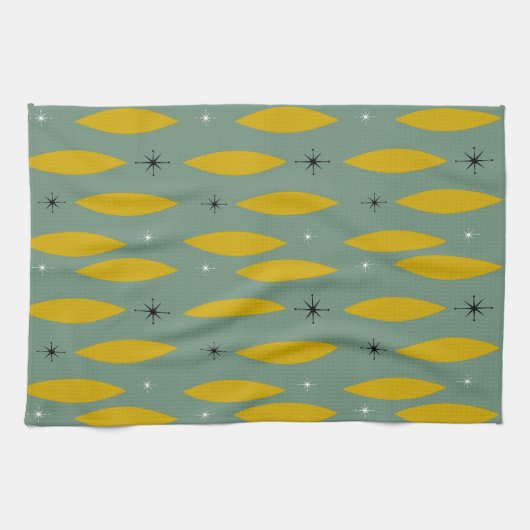 Mitte- des Jahrhundertsmoderne Ovale, Handtuch (Horizontal)