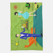 Mitte- des Jahrhundertsmoderne Paar-Geschirrtücher Handtuch (Vertikal)