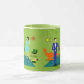 Mitte- des Jahrhundertsmoderne Paar-Tasse Tasse (Zentrum)