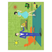 Mitte- des Jahrhundertsmoderne Paar-Tischdecke Tischdecke (Vorderseite)