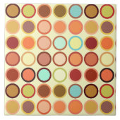 Mitte- des Jahrhundertsmoderne Punkte - Creme mit Fliese (Vorderseite)