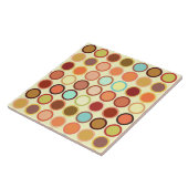 Mitte- des Jahrhundertsmoderne Punkte - Creme mit Fliese (Seite)