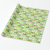 Mitte- des Jahrhundertsmoderne Punkte - Limon mit Geschenkpapier (Ungerollt)