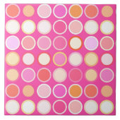 Mitte- des Jahrhundertsmoderne Punkte - tiefrosa Fliese (Vorderseite)