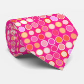 Mitte- des Jahrhundertsmoderne Punkte - tiefrosa Krawatte (Gerollt)