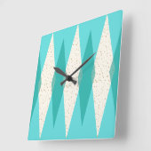 Mitte- des Jahrhundertsmoderne Quadratische Wanduhr (Winkel)