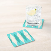 Mitte- des Jahrhundertsmoderne Rauten-harte Rechteckiger Pappuntersetzer (Vor Ort)