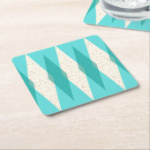 Mitte- des Jahrhundertsmoderne Rauten-harte Rechteckiger Pappuntersetzer (angewinkelt)