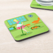 Mitte- des Jahrhundertsmoderne Retro Untersetzer (Linke Seite)