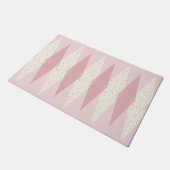 Mitte- des Jahrhundertsmoderne rosa Fußmatte (Schrägansicht)