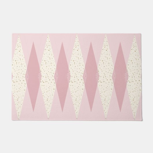 Mitte- des Jahrhundertsmoderne rosa Fußmatte (Vorderseite)
