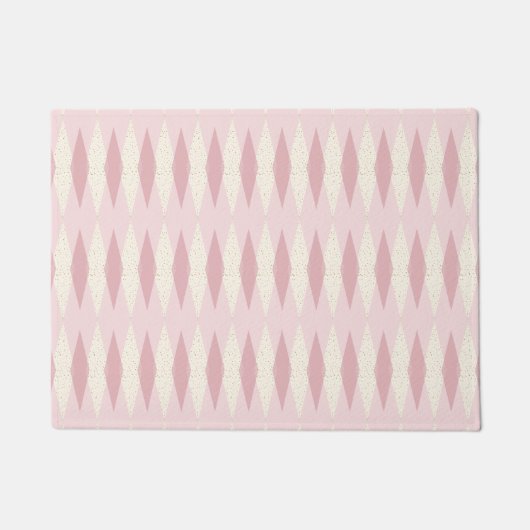 Mitte- des Jahrhundertsmoderne rosa Fußmatte (Vorderseite)