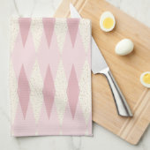 Mitte- des Jahrhundertsmoderne rosa Geschirrtuch (Viertel Falte)