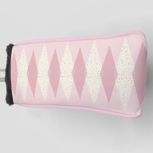 Mitte- des Jahrhundertsmoderne rosa Golf Headcover (Vorderseite)