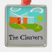 Mitte- des Jahrhundertsmoderne Silbernes Ornament (Vorne)