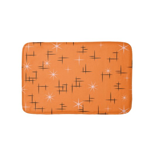 Mitte- des Jahrhundertsmoderne Sterne Badematte (Vorderseite)