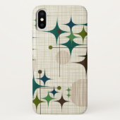 Mitte- des Jahrhundertsmoderne Sternexplosionen Case-Mate iPhone Hülle (Rückseite)