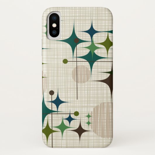 Mitte- des Jahrhundertsmoderne Sternexplosionen Case-Mate iPhone Hülle (Rückseite)