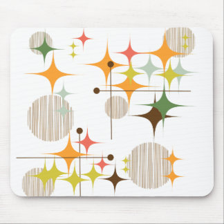 Mitte- des Jahrhundertsmoderne Sternexplosionen Mousepad
