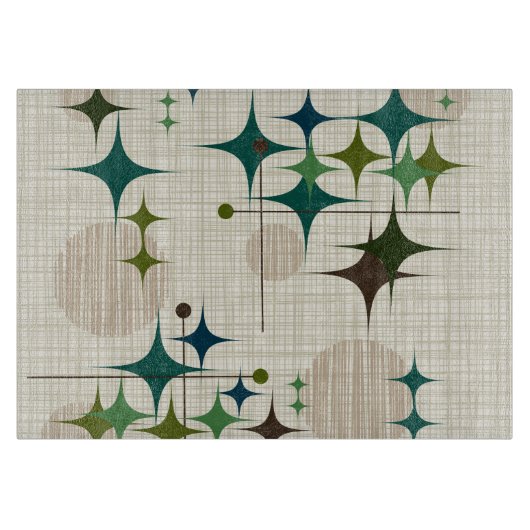 Mitte- des Jahrhundertsmoderne Sternexplosionen Schneidebrett (Vorderseite)