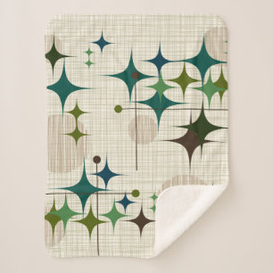 Mitte- des Jahrhundertsmoderne Sternexplosionen Sherpadecke