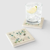 Mitte- des Jahrhundertsmoderne Sternexplosionen Steinuntersetzer (Seitenansicht)