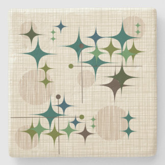 Mitte- des Jahrhundertsmoderne Sternexplosionen Steinuntersetzer