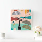 Mitte- des Jahrhundertsmoderne Uhr (Zuhause)