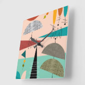 Mitte- des Jahrhundertsmoderne Uhr (Winkel)