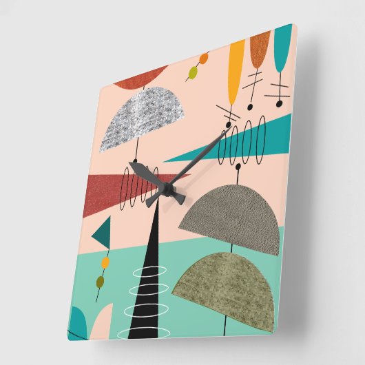 Mitte- des Jahrhundertsmoderne Uhr (Winkel)