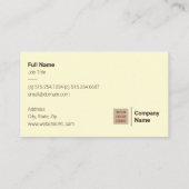 Mitte- des Jahrhundertsmoderne Visitenkarten Visitenkarte (Rückseite)