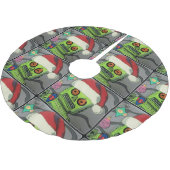 Mitte- des Jahrhundertsmoderner abstrakter Polyester Weihnachtsbaumdecke (Schrägansicht)