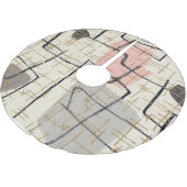 Mitte- des Jahrhundertsmoderner abstrakter Polyester Weihnachtsbaumdecke (Schrägansicht)