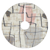 Mitte- des Jahrhundertsmoderner abstrakter Polyester Weihnachtsbaumdecke (Vorderseite)