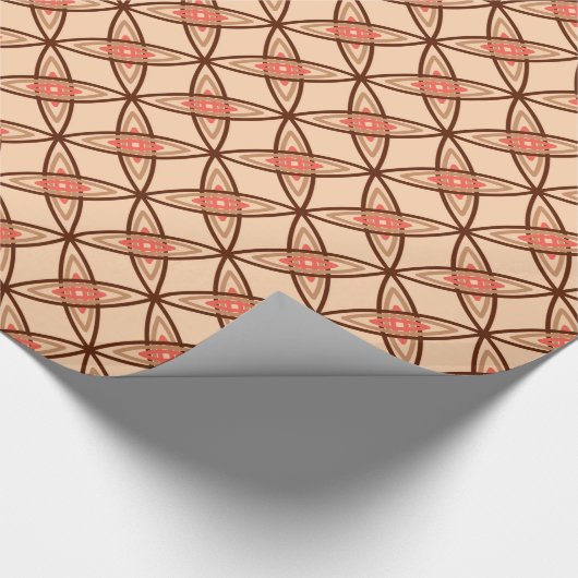 Mitte- des Jahrhundertsmoderner Atomdruck - Geschenkpapier (Ecke)