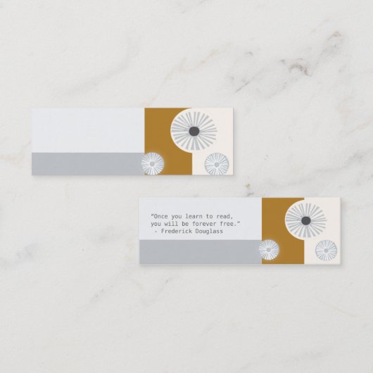 Mitte- des Jahrhundertsmoderner beruflicher Mini Visitenkarte (Vorne/Hinten)