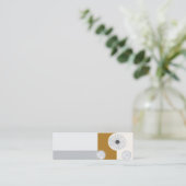 Mitte- des Jahrhundertsmoderner beruflicher Mini Visitenkarte (Stehend Vorderseite)