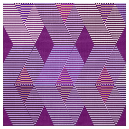 Mitte- des Jahrhundertsmoderner Diamant-Druck, Stoff (Muster)
