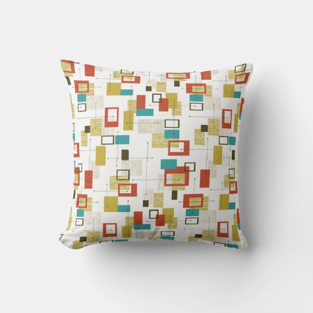 Mitte- des Jahrhundertsmoderner Entwurfs-Kissen Kissen (Vorderseite)