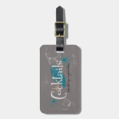 Mitte- des Jahrhundertsmoderner Gepäckanhänger (Vorderseite vertikal)