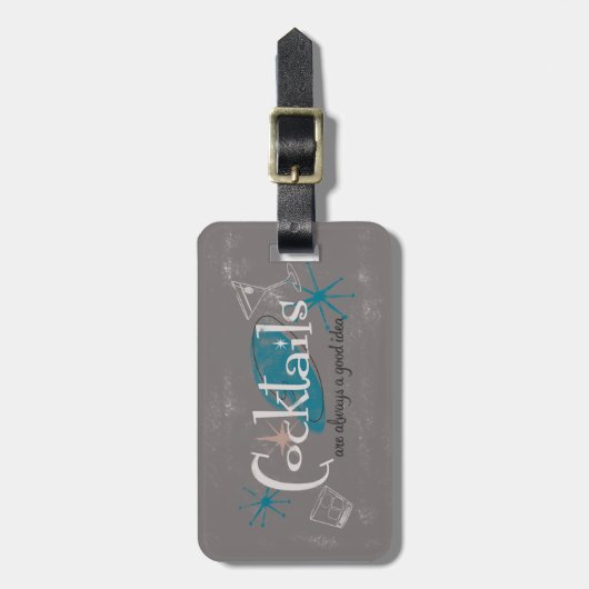 Mitte- des Jahrhundertsmoderner Gepäckanhänger (Vorderseite vertikal)