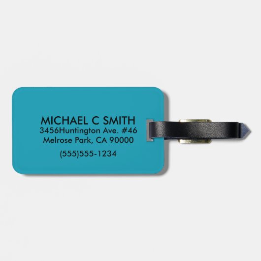 Mitte- des Jahrhundertsmoderner Gepäckanhänger (Rückseite horizontal)