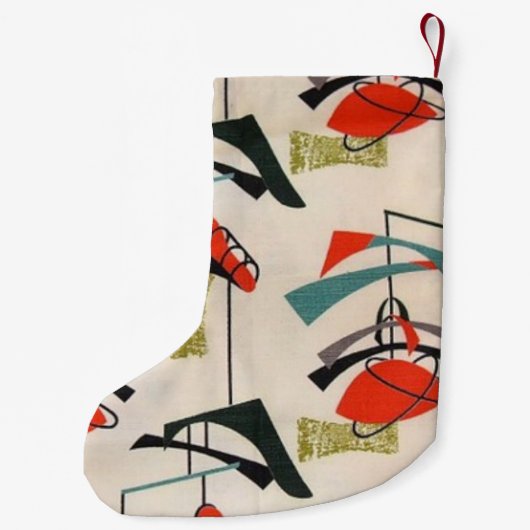 Mitte- des Jahrhundertsmoderner Kleiner Weihnachtsstrumpf (Rückseite)