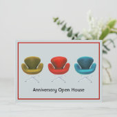 Mitte- des Jahrhundertsmoderner kundengerechter Einladung (Stehend Vorderseite)