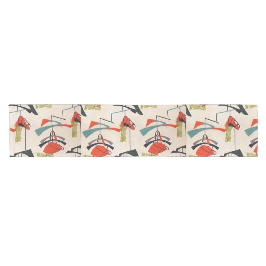 Mitte- des Jahrhundertsmoderner Kurzer Tischläufer (Horizontal)