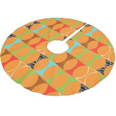 Mitte- des Jahrhundertsmoderner orange Polyester Weihnachtsbaumdecke (Schrägansicht)