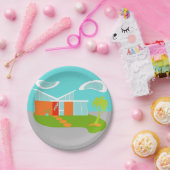 Mitte- des Jahrhundertsmoderner Pappteller (Party)